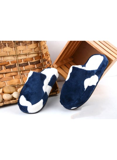 Buy Women's fur slippers, blue in Egypt