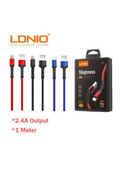 Buy LDNIO LS63 Mobile Phone Cables 2.4A Fast Charging Type-C USB Cable 1M - Grey in Egypt