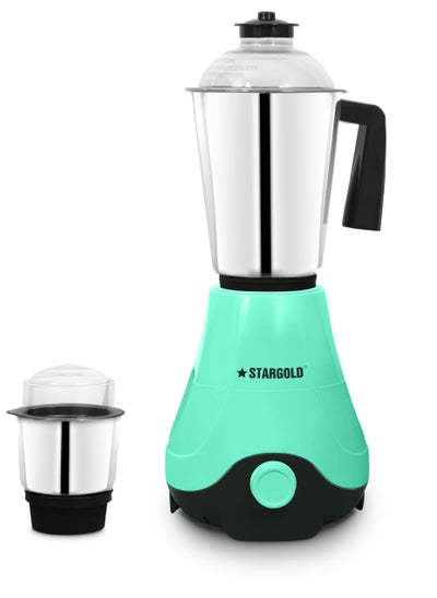 Buy 2 In 1 Mixer Grinder 600 Watts Powerful Copper Motor With 1.2 Liter 3 Stainless Steel Liquidizing Jar And Blades in UAE