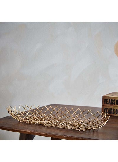 اشتري Lamya Metal Wire Platter 38 x 5 x 15 cm في الامارات