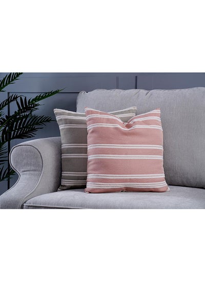 Buy Irvy Jacquard Filled Cushion 45x45Cm Pink in UAE