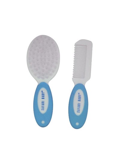 Buy Safari Brush and Comb Set - 2 Pieces - Blue in Egypt