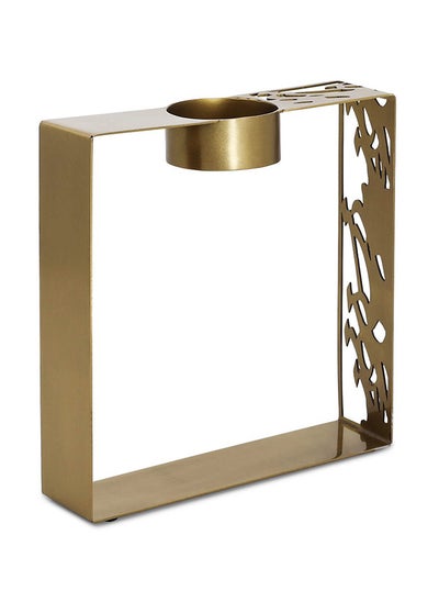 Buy Sujj Candle Holder, Gold - 16.5x16 cm in UAE