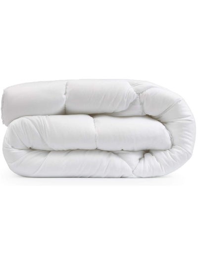 Buy Microfiber Queen Size Soft Duvet White 160x220cm in UAE