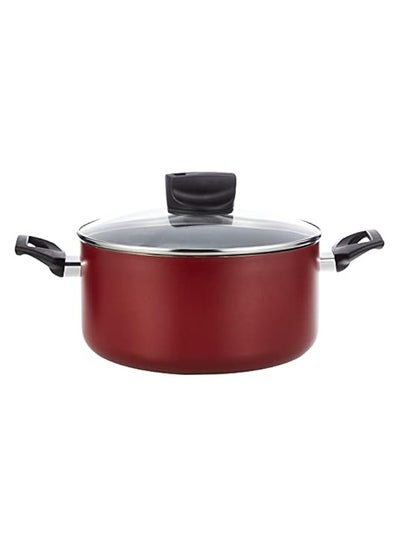 Buy Safecook with Nonstick Casserole Cooking Pot, Red, 24cm/5.2L/5.5QT in UAE