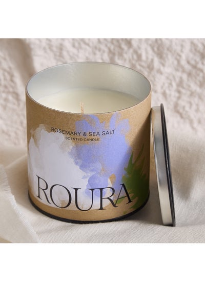 Buy Roura Cartoon Rosemary and Sea Salt Scented Pot Candle with Cover 260 g in Saudi Arabia