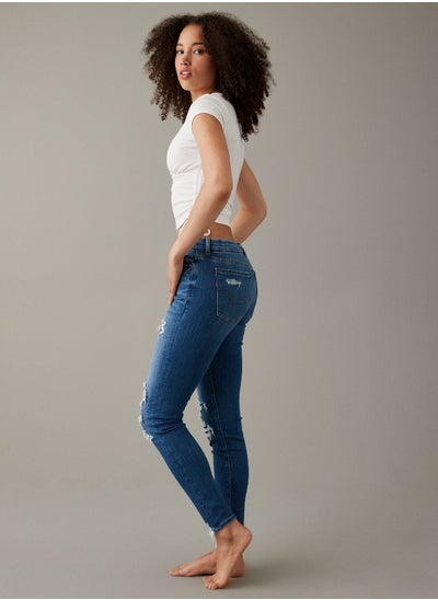 Buy AE Next Level Patched Low-Rise Curvy Jegging in Saudi Arabia