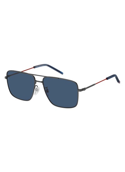 Buy Men's Uv Protection Rectangular Shape Metal Sunglasses Th 2110/S Blue 47 - Lens Size: 46.9 Mm - Mtdk Ruth in UAE