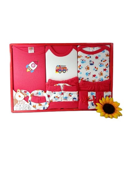 Buy 13 Pieces Unisex Baby Gift Setnewborn (Red) in Saudi Arabia