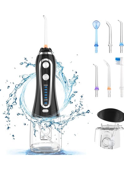 Buy Cordless Water Flossers for Teeth Cleaning, Professional Water Flosser with 5 Modes & 6 Jet Tips, 300ML Water Tank, USB Rechargeable IPX7 Waterproof Dental Water Floss for Travel & Home in Egypt