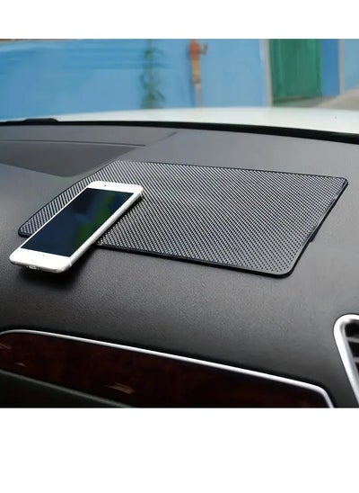 اشتري 20x13cm Anti-Slip Car Dashboard Pad, Sticky PVC Mat Auto Gripping Pad Removable and Traceless Mounting Pad for Cell Phone, Sunglasses, Keys, Coins في الامارات