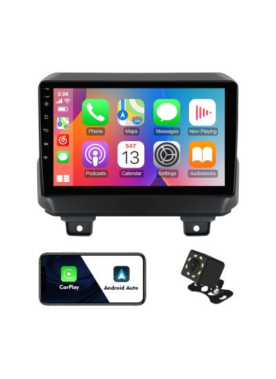 Buy Android Car Stereo for Jeep Wrangler JL Gladiator JT 2018 2019 2020 2021 6GB RAM 128GB ROM 9 Inch Support SIM Card, Apple Carplay, MirrorLink WiFi BT, IPS Touch Screen with AHD Camera Included in UAE