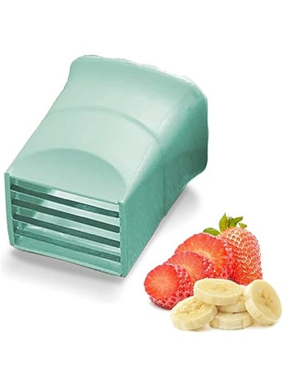 Buy Stainless Steel Fruit and Egg Slicer for Quick Cutting of Soft Fruits and Vegetables in the Kitchen - Green Color Pack in Saudi Arabia