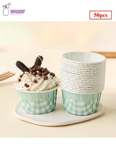 Buy 50-Piece Disposable Roll-Up Cups, Baking Paper For Cupcakes in Saudi Arabia