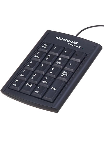 اشتري لوحة مفاتيح USB سلكية رقمية K-012 مع أوضاع تشغيل متعددة وتصميم معماري فريد للأزرار - أسود في مصر