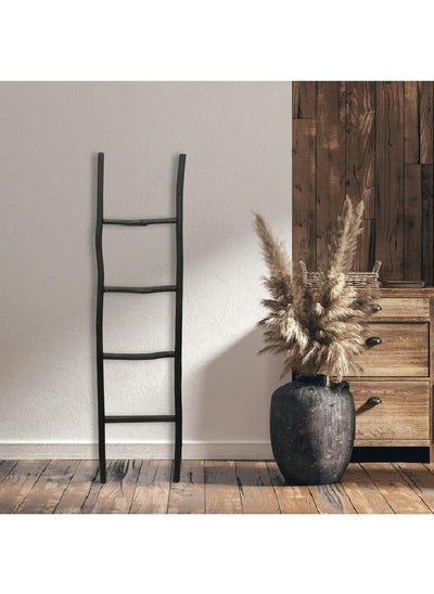 Buy STEP LADDER,L38XP6XH180CMS,BLACK,BAMBOO-182346 in Saudi Arabia