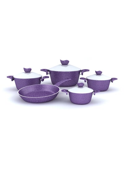 اشتري Granite Pro Cookware Set - 9 Pcs - Purple في مصر