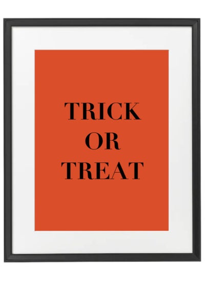 Buy Halloween Trick or Treat Framed Poster 50x40cm - Spooky Halloween Wall Art Decor for Kids' Rooms, Home, Nursery, or Party -  Halloween Decoration Gift in UAE