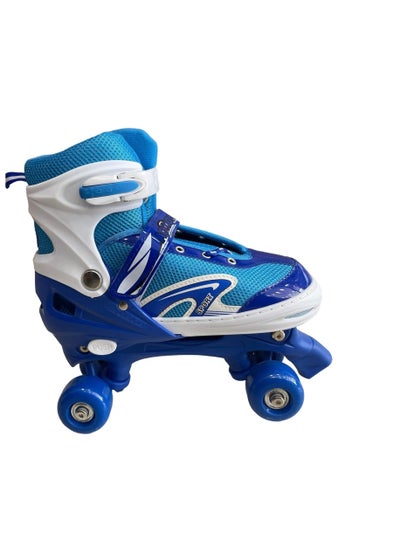 Buy 4 Wheels Roller Skates Outdoor Sports 3 Sizes Big 39-42 Blue in Saudi Arabia