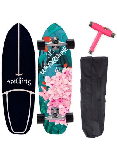 Buy 30 Inch CX4 Surf Skateboard With Backpack & Tool, Flower Bush in Egypt