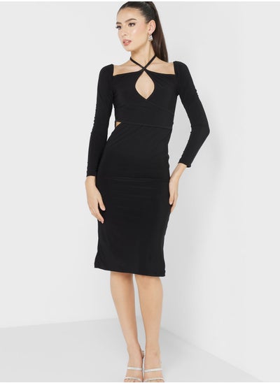 Buy Cutout Detail Bodycon Dress in Saudi Arabia