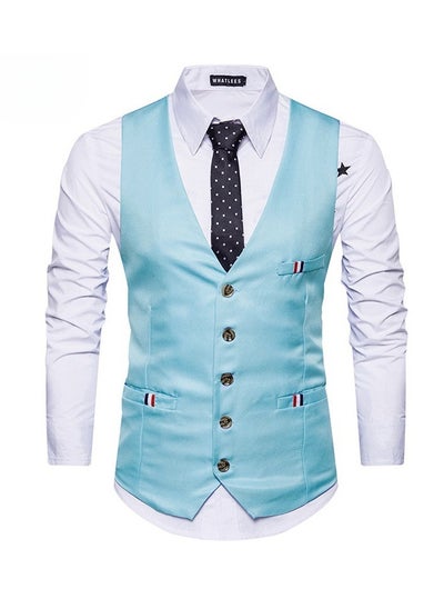 اشتري New Fashionable Herringbone Patterned Suit Vest في الامارات