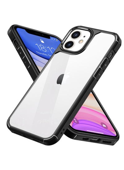 Buy iPhone 11 Case Clear Cover Ultra Thin Silicone Shockproof Hard Back Cases Transparent Protective Slim Phone Case for Apple iPhone 11 6.1 inch - Black in UAE