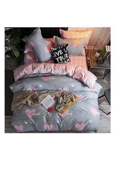 اشتري Petals and Floral Designs Single-Size Duvet Cover Set, Multicolour -160x210cm, Fitted sheets size (120x200)+30cm Cotton+Polyester في الامارات