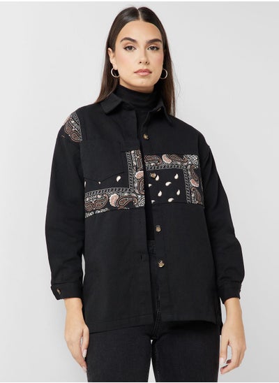 Buy Printed Denim Jacket in UAE