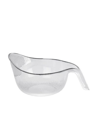 Buy Acrylic Rice, Vegetables and Fruits Washing Strainer Bowl with Handle 29cm x 19 cm x 13cm in Egypt