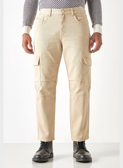 Buy Flap Pocket Regular Cargo Jeans in UAE