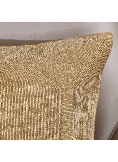 Buy Zarouhi Embroidered Filled Cushion, Gold - 30X90 Cm in UAE