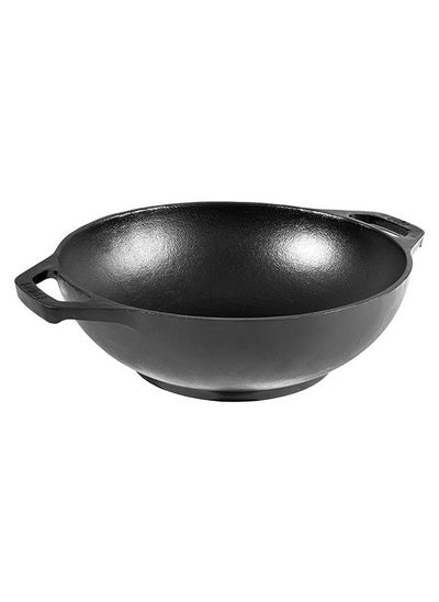 Buy Lodge L6MW 6 1/4" Pre-Seasoned Cast Iron Mini Wok (Black 6 1/4") in UAE