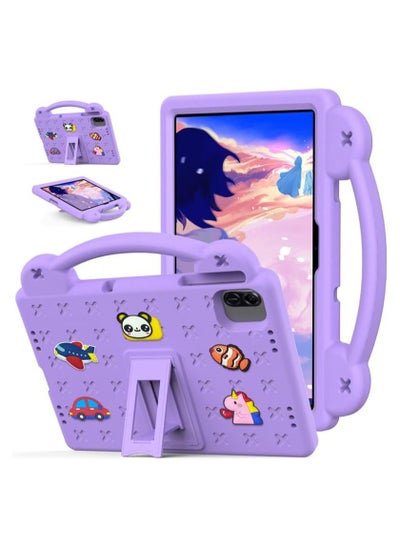 اشتري Kids Case Compatible with Honor Pad X8a 11-inch 2024 Anti-Fall Shockproof Stand Hand-Held EVA Protective Cover for Honor Pad X8a (Purple) في السعودية