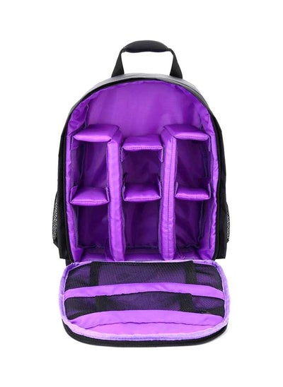 Buy Multifunctional Digital Camera Backpack Purple/Black in UAE