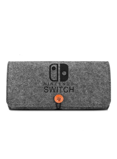 Buy AhaStyle Carrying Case Compatible for Nintendo Switch Lite Ultra Slim Professional Protective Felt Pouch with 5 Game Cartridges Holders ( Switch Logo ) Scratch Resistant Dark Gray in UAE