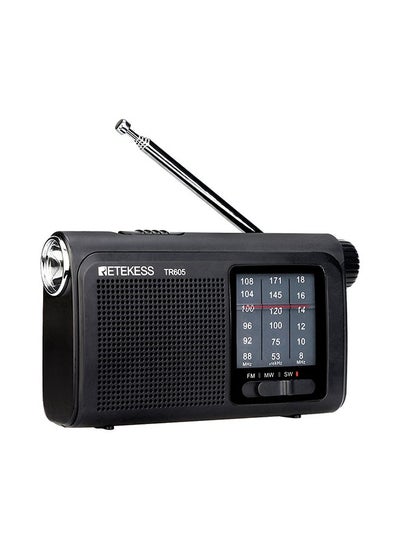 اشتري Portable Radio With Flashlight V6622 Black في السعودية