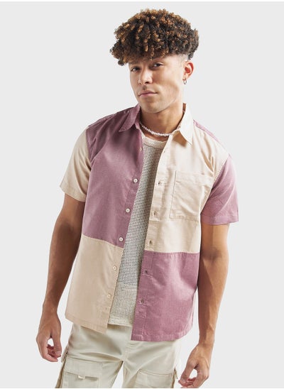 Buy Color Block Regular Fit Shirt in UAE