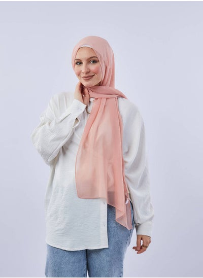 Buy Plain Crinkled Chiffon Rose For Women in Egypt