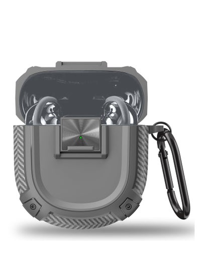 اشتري Case for Bose QuietComfort Earbuds II (2022), Ultra Earbuds (2023) Case, TPU Military Shell Protective Cover, Shockproof Protective Cover, with Keychain and Lanyard (Gray) في الامارات