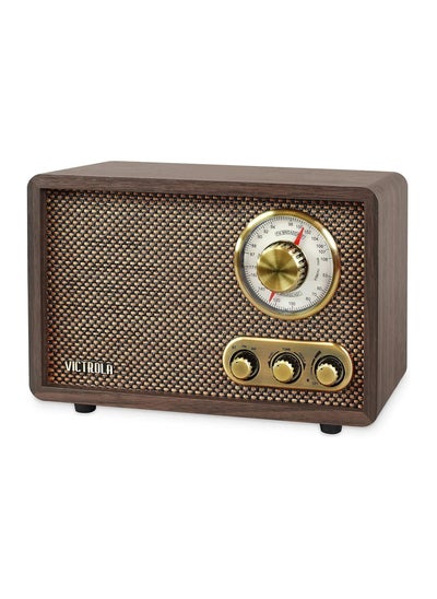 اشتري Victrola Retro Wood Bluetooth FM/AM Radio with Rotary Dial, Espresso في الامارات