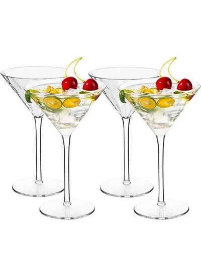 Buy 6 Pcs Crystal Clear Glass for Cocktail, Martini, Juice, Mojito Perfect for Restaurants, Wedding and Cocktail Parties 145ml in UAE