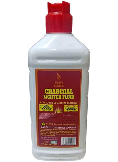 Buy Barbeque Charcoal Fluid Long Lasting Liquid | BBQ Charcoal Lighter Fluid - 473ml in UAE