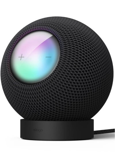 اشتري Stand Compatible with Apple HomePod Mini - Proper EQ, Easier to Control with Better Indicator Visibility, Stable Mount, Anti-Slip Silicone Stand - Black في الامارات