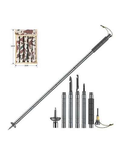 Buy Outdoor Multi-Functional Shock-Proof Trekking Pole Foldable and Retractable in UAE