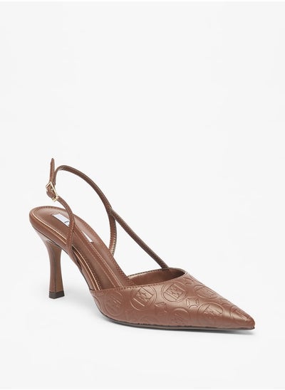 اشتري Women's Monogram Embossed Slingback Shoes with Stiletto Heels في الامارات