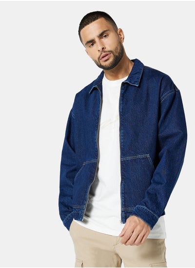 Buy Utility Denim Zip Through Jacket in UAE