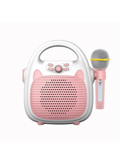 اشتري Karaoke Machine Rechargeable Portable Karaoke Speaker With Microphone Bt/Memory Card/Usb Connectivity Lights For Boys Girls في الامارات