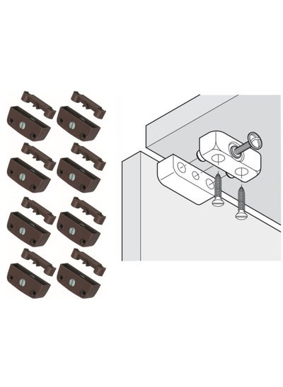 اشتري Pack Of 8 Heavy Duty Multipurpose Knockdown Fitting Jointing Connector For Use In Furniture F615 Brown في الامارات