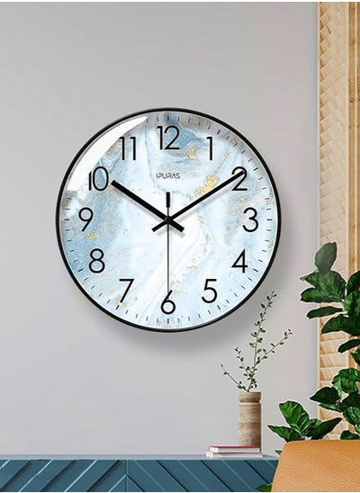 Buy Non-Ticking Silent Wall Clocks 12 Inch Battery Operated Quartz Classic Decor Clock, Easy to Read for Office,Classroom,Home,Living Room,Bedroom,Kitchen in Saudi Arabia